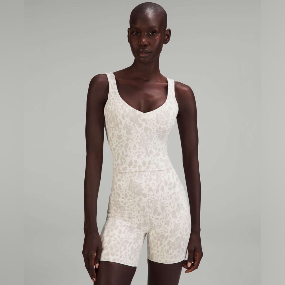 NWT Lululemon Align Tank Top Cheetah Camo Antique White